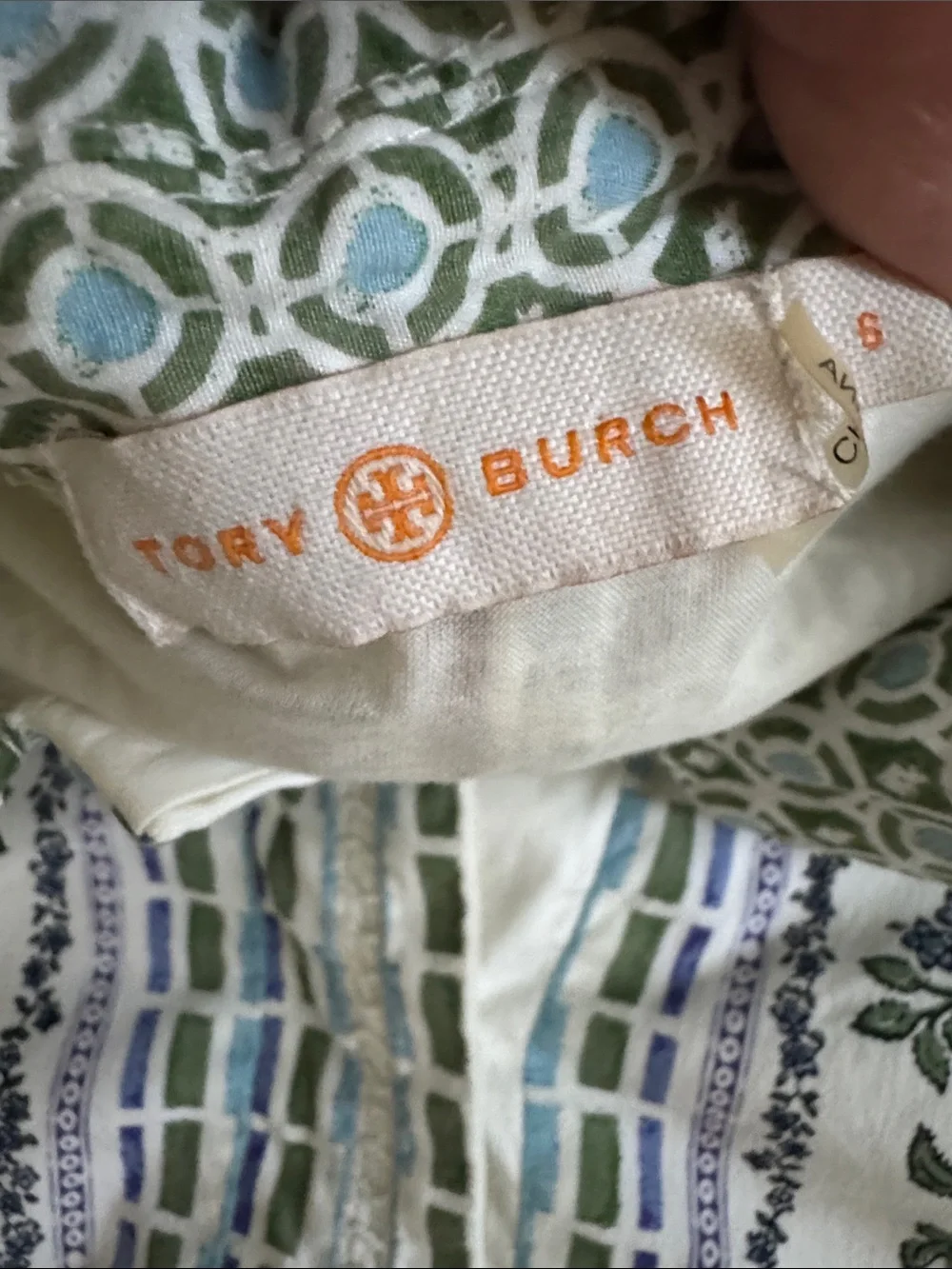 TORY BURCH TALIA BOTANICAL SHIRTDRESS,FLORAL GREEN~RARE SIZE 6